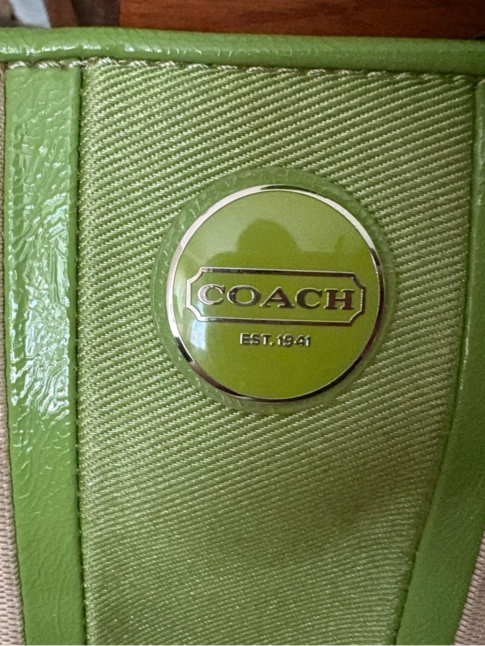 Vintage Coach Y2K Green Signature Hobo Shoulder Bag /Crossbody Bag - Picture 2 of 12